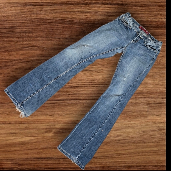 BONGO Denim - Bongo Low Rise 90s Embroidered Bootcut Denim Jeans